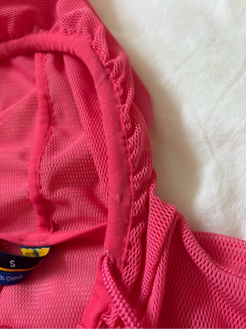 K-Way Coral Red Hooded Mesh Jacket - Picture 10 of 13